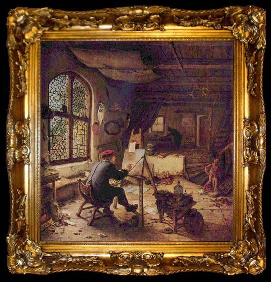 framed  Adriaen van ostade The painter in his workshop, ta009-2
